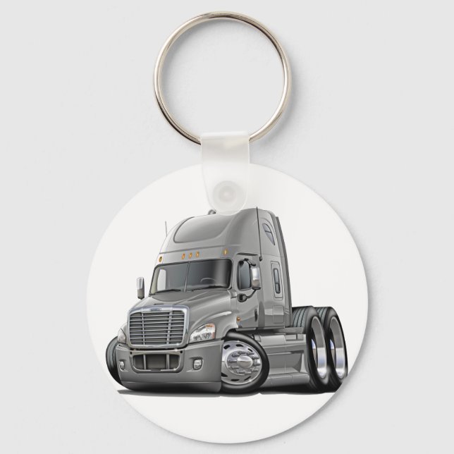 Porte-clés Freightliner Cascadia Silver Truck (Recto)
