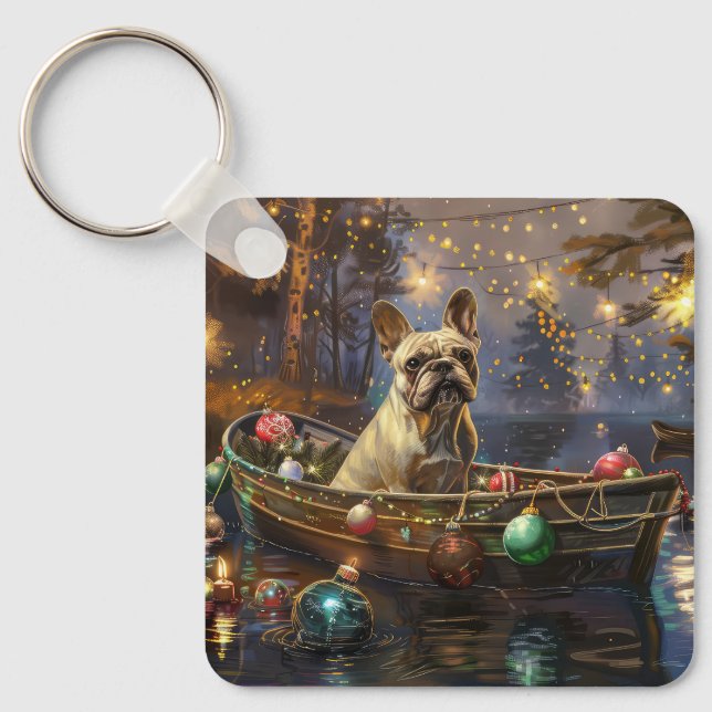 Porte-clés French Bulldog Christmas Festive Voyage (Recto)