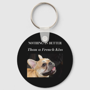 Porte-clés French Bulldog Rien de mieux qu'un baiser français
