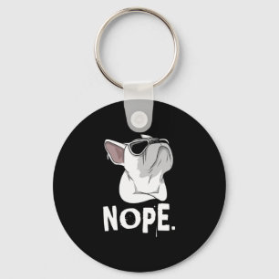 Porte-clés Frenchie Bouledogue Français Blanc