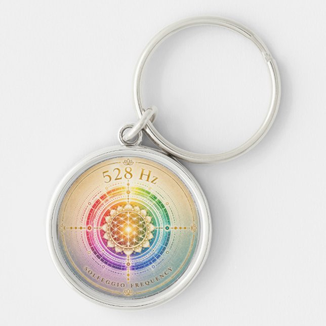 Porte-clés Fréquence Solfeggio 528 Hz  (Devant)