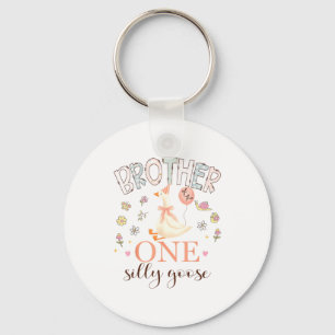 Porte-clés Frère de la fille qui fête son 1er anniversaire, l