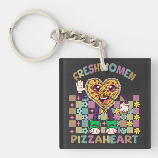 Porte-clés Freshwomen PizzaHeart - Retro College Girl Funny