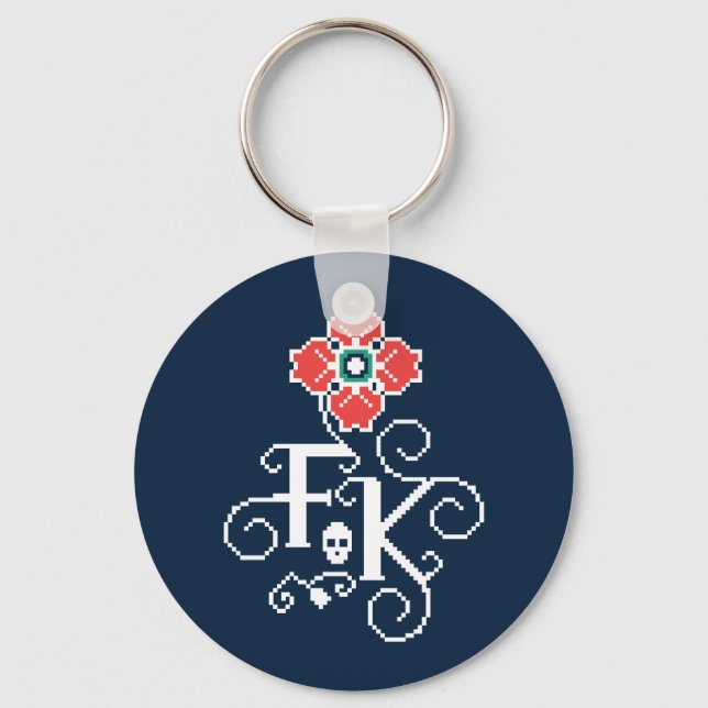 Porte-clés Frida Kahlo | Hommage Floral (Recto)