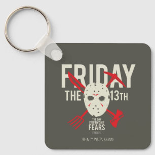 Porte-clés Friday the 13th Weapons Cross Hockey Mask