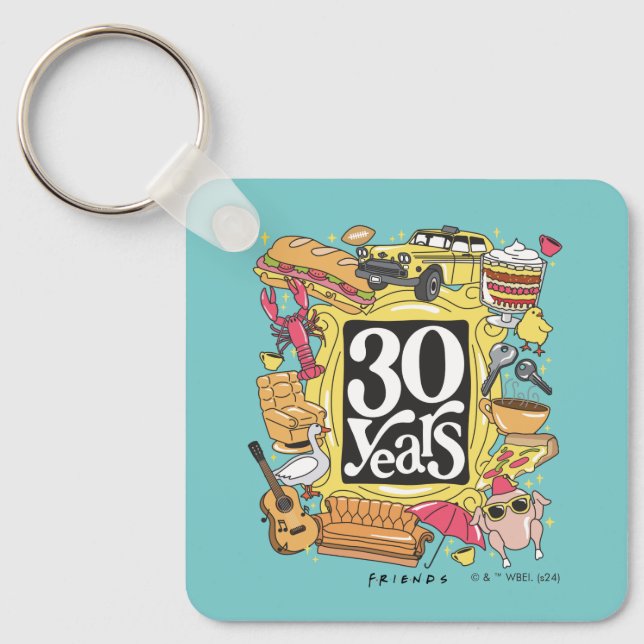 Porte-clés FRIENDS™ | Graphisme 30 ans (Recto)