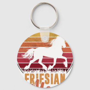 Porte-clés Frison- Maman Frison- Pour amateur de cheval Friso