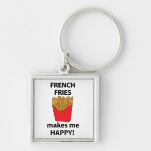 Porte-clés Frites Me Rends Heureux Frites 