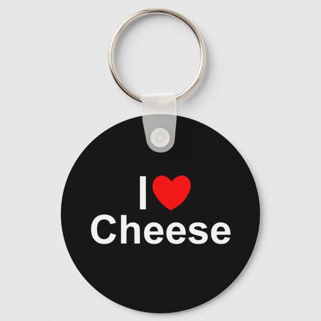 Porte-clés Fromage I Love (Coeur) (Recto)