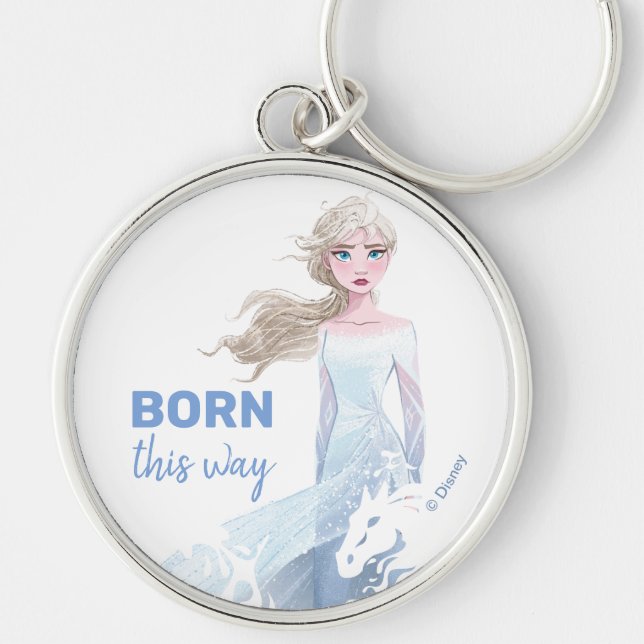 Porte-clés Frozen 2 : Illustration de l'aquarelle Elsa (Devant)