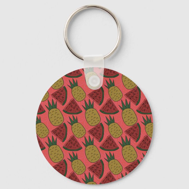 Porte-clés Fruit motif transparent | motif de surface de frui (Recto)