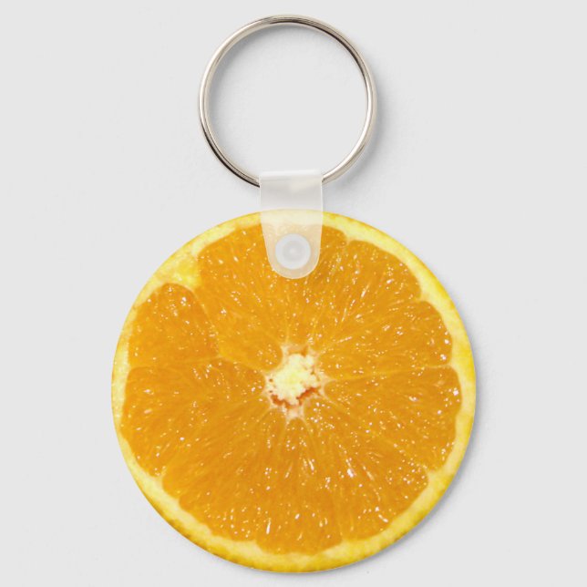 Porte-clés Fruit orange frais tranche (Recto)
