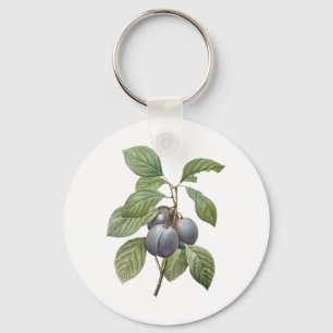 Porte-clés Fruit vintage, Plums pourpres de jardin par Redout