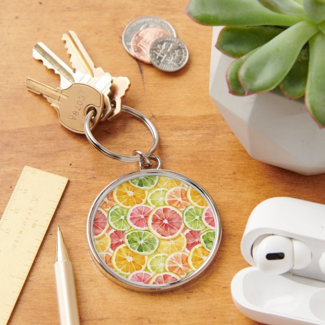 Porte-clés Fruits Citriques Lime Citron Orange Pamplemousse (Bureau)