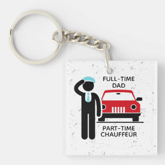 Porte-clés Full-Time Dad Part-Time Chauffeur Busy Dad