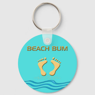 Porte-clés Fun Beach Bum avec les pieds dans le Porte - clé 