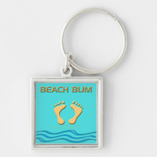 Porte-clés Fun Beach Bum avec les pieds dans le Porte - clé d