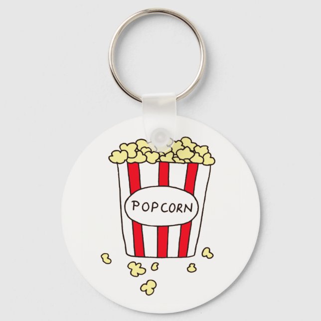 Porte-clés Fun cinéma Théâtre Popcorn en Bucket Faveurs (Recto)