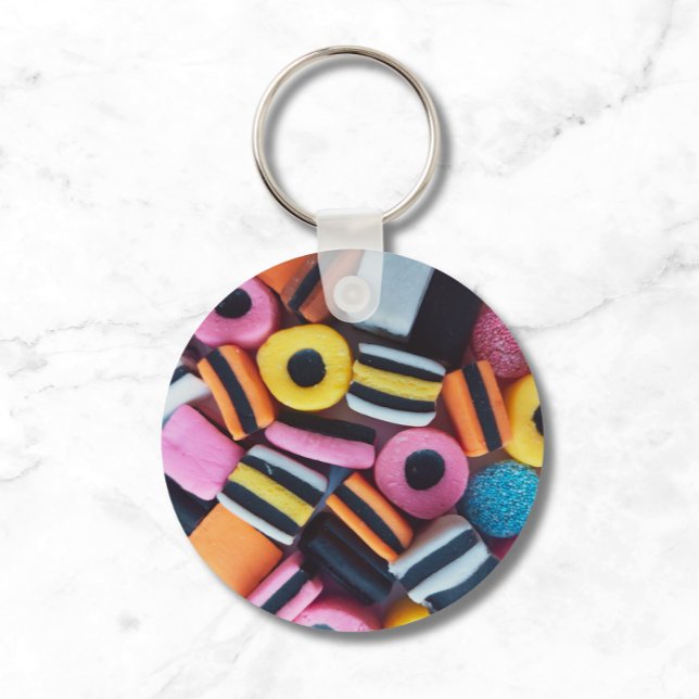Porte-clés Fun coloré Licorice Allsports Mélange de bonbons (Créateur téléchargé)