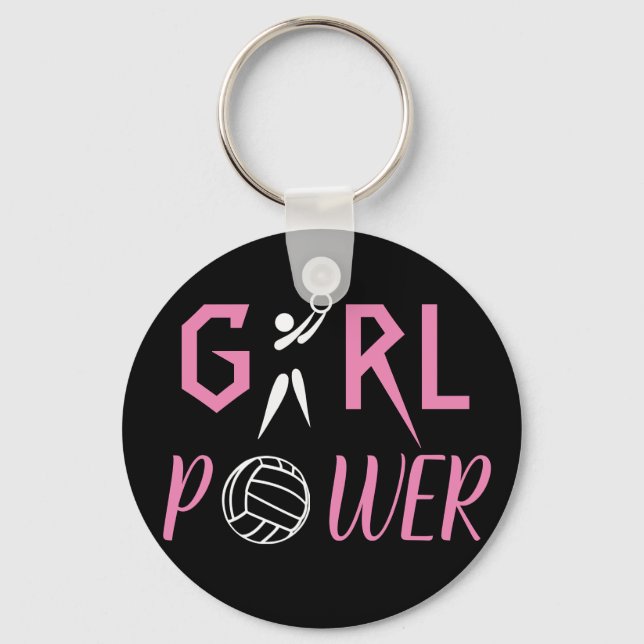 Porte-clés Fun Girl Power Netball (Recto)