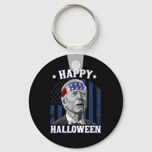 Porte-clés Fun Joe Biden Happy Halloween Confus Pour Le 4ème 