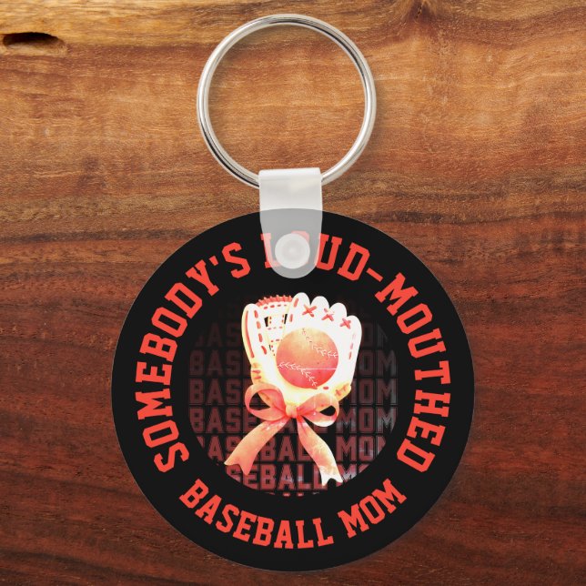 Porte-clés Fun Stylish LOUD-MOUTHED BASEBALL MOM (Recto)