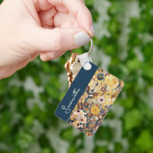 Porte-clés Fun violet violet rose Batik Cercles Art Motif