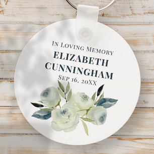 Porte-clés Funérailles commémoratives Aquarelle moderne Flora