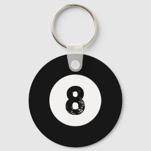Porte-clés Funky 8 Ball Magic Billard Pool Lazy Halloween C
