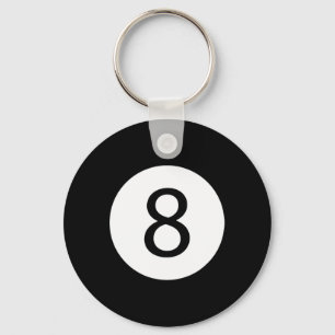 Porte-clés Funky 8 Ball Magic Billard Pool Lazy Halloween C
