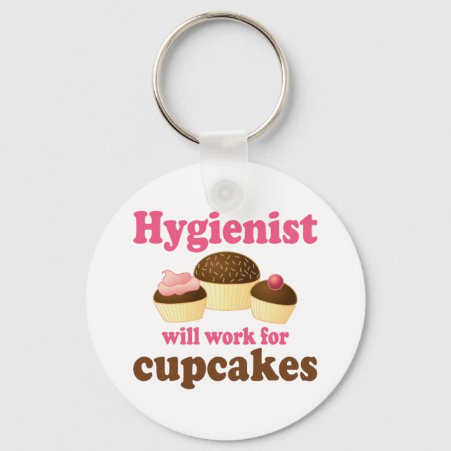 Porte-clés Funky Chocolate Cupcakes Dental Hygienist (Recto)