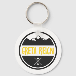 Porte-clés Funky Little Round Greta Reign Logo Porte - clé