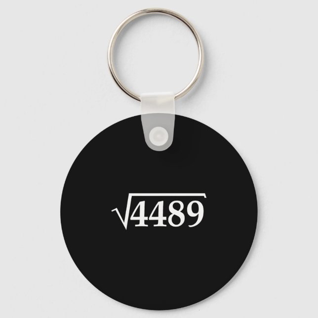 Porte-clés Funny 67 Meme Brainrot Square Root 4489 Slang Math (Recto)