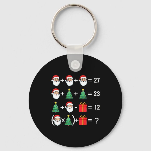 Porte-clés Funny 67 Santa Tree Math Teacher Christmas Xmas Hu (Recto)