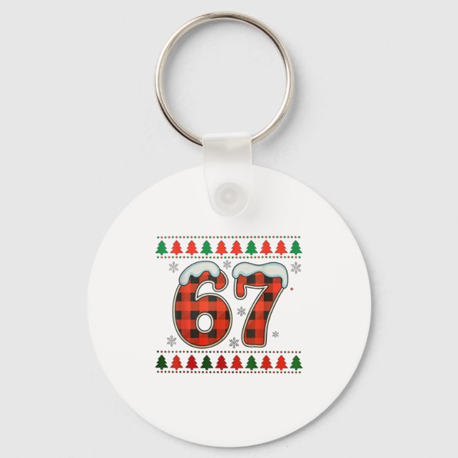 Porte-clés Funny 67 Six Seven Squad Meme Christmas Ugly Sweat (Recto)