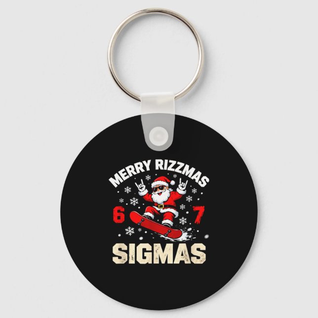 Porte-clés Funny 6-7 Meme Christmas Nice Naughty 67 Slang Tre (Recto)