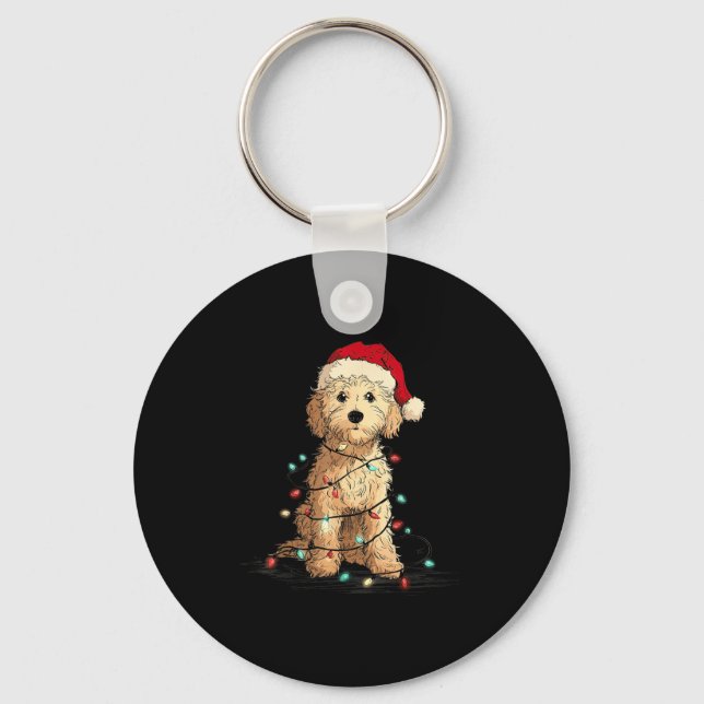 Porte-clés Funny Ao Christmas Graphics Dog Lights Lover  (Recto)