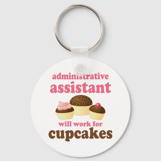 Porte-clés Funny Assistant administratif (Recto)