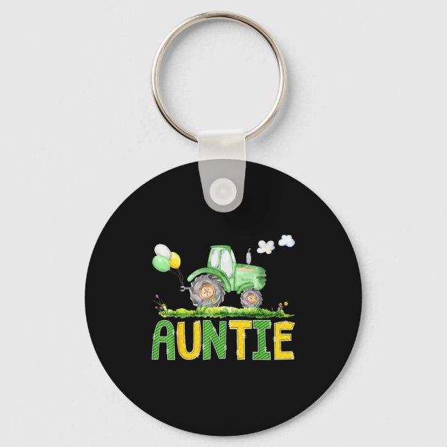 Porte-clés Funny Auntie Birthday Boy Tractor Farm Truck Match (Recto)