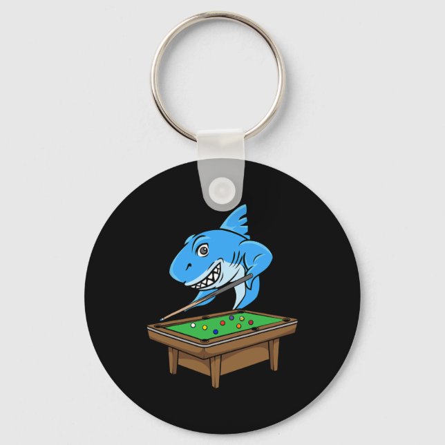 Porte-clés Funny Billard Pool Shark Hall Snooker Joke Billi (Recto)
