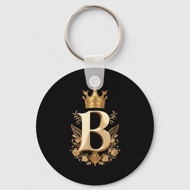 Porte-clés Funny Birthday Queen B - Letter B And Crown (bee)  (Recto)