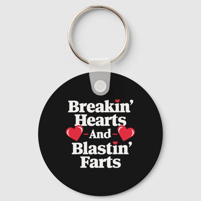 Porte-clés Funny Breaking Hearts And Blasting Farts Mens Vale (Recto)