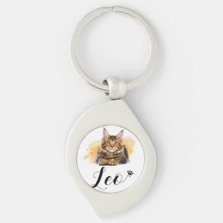Porte-clés Funny Cat Lover's Metal Keychain –  Leo