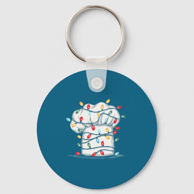 Porte-clés Funny Chef Christmas Graphics Lights Lover Cook Co (Recto)