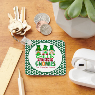 Porte-clés Funny Chillin with My Gnomies St Patricks Day