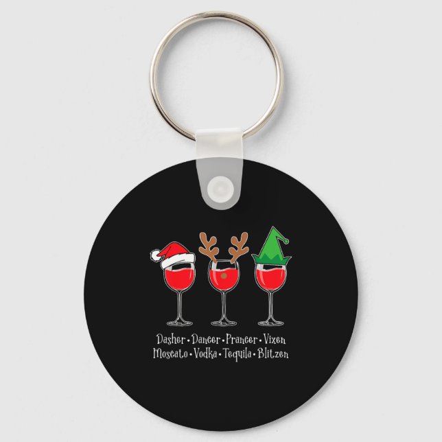 Porte-clés Funny Christmas Dasher Dancer Prancer Vixen Whiske (Recto)
