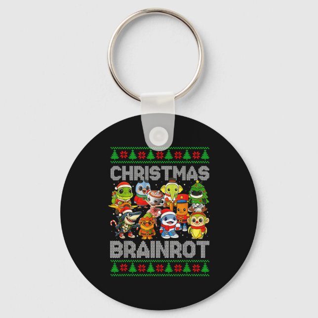 Porte-clés Funny Christmas Italian Brain Rot Italian Brainrot (Recto)