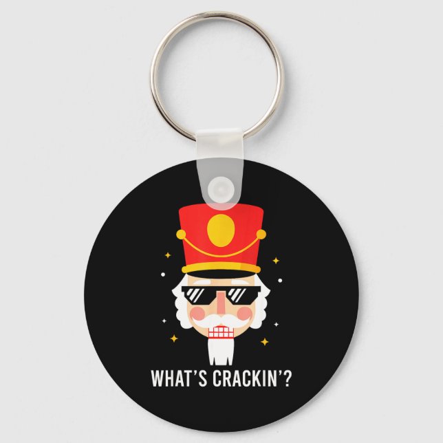 Porte-clés Funny Christmas Whats Crackin Nutcracker Men Kids  (Recto)