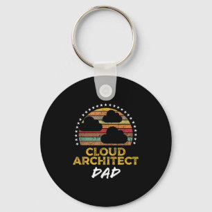 Porte-clés Funny Cloud Architect Papa, Data Center Tech Citat