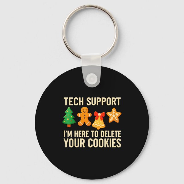 Porte-clés Funny Cookies Christmas Gingerbread Tech Suprt Men (Recto)